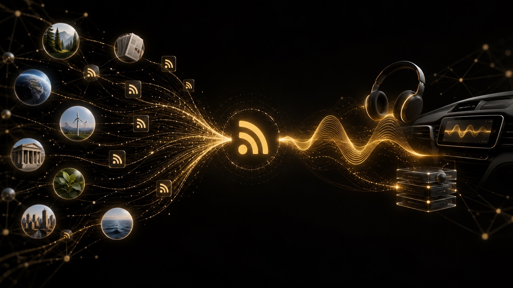 RSS feeds read aloud in a car via Safe & Informed