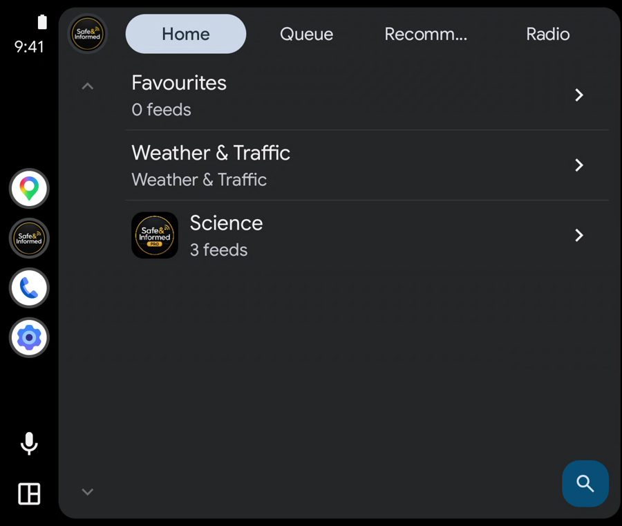 Android Auto: AndroidAuto Home