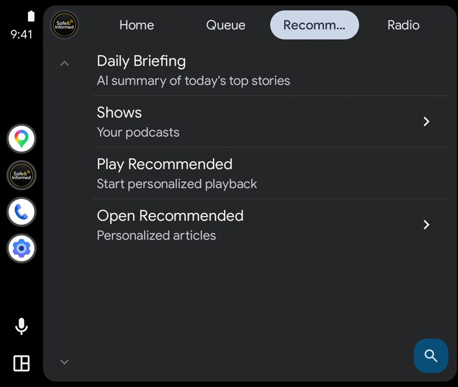Android Auto: AndroidAuto Recommended