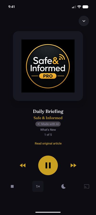 Android phone: Pro NowPlaying Briefing AI