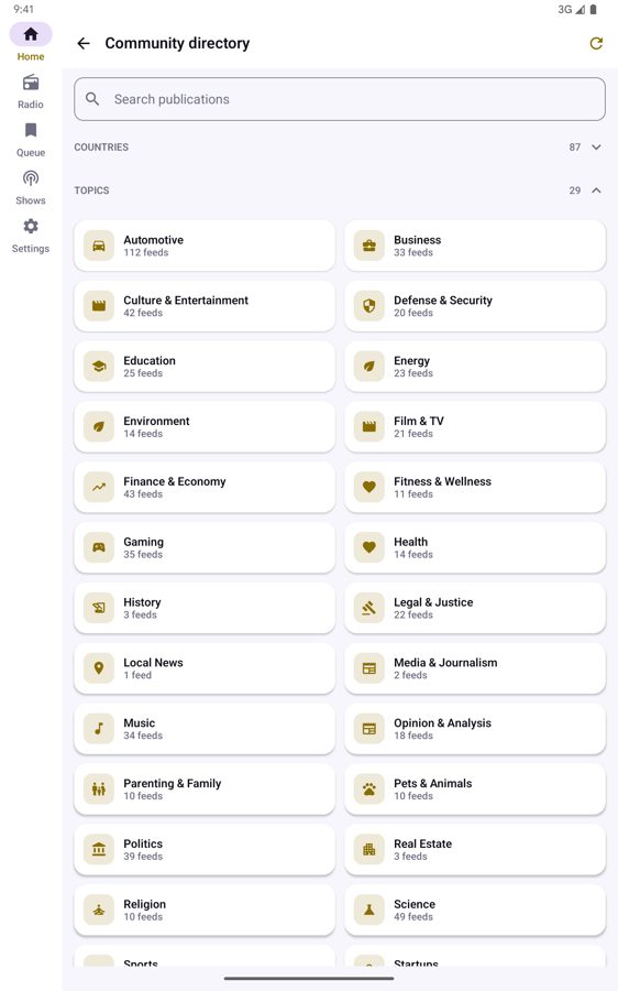 Android tablet: Pro Tablet Directory