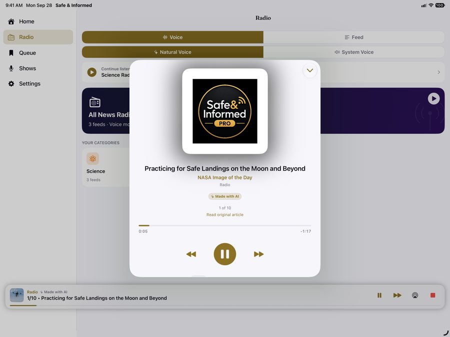 iPad: Pro iPad NowPlaying AI