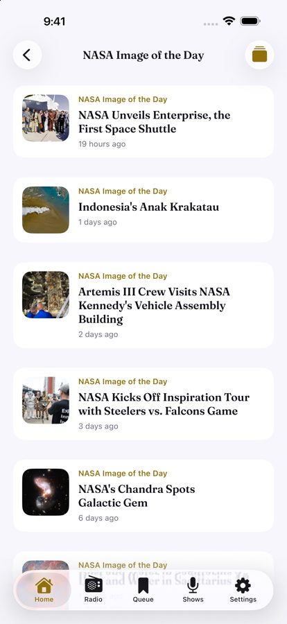 iPhone: Pro Feed NASA